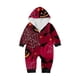 thumbnail image 2 of Family Halloween Pjs Matching Sets Halloween Print Long Sleeve Zippered One Piece Pajama Hooded Jumpsuit Winter Halloween Pjs Family Set, 2 of 4