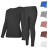 Newest Goyoma Women's Microfiber Fleece Thermal Underwear Set Two Piece Long Johns Warm Soft Stretch Top and Bottom, Size(Small to XL)
