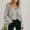 Gray, variant on Fall Chunky Knit Cardigan Sweater for Women Button Long Sleeve V Neck Outwear Wine 3XL
