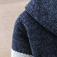 thumbnail image 5 of DHFJKG Mens Zip Up Hoodies Knitted Sweaters With Fuzzy Warm Lining Loose Fit Long Sleeve Hooded Drawstring Knitting Cardigan Coat With Pockets Striped Color Block Classic Outerwear, 5 of 7