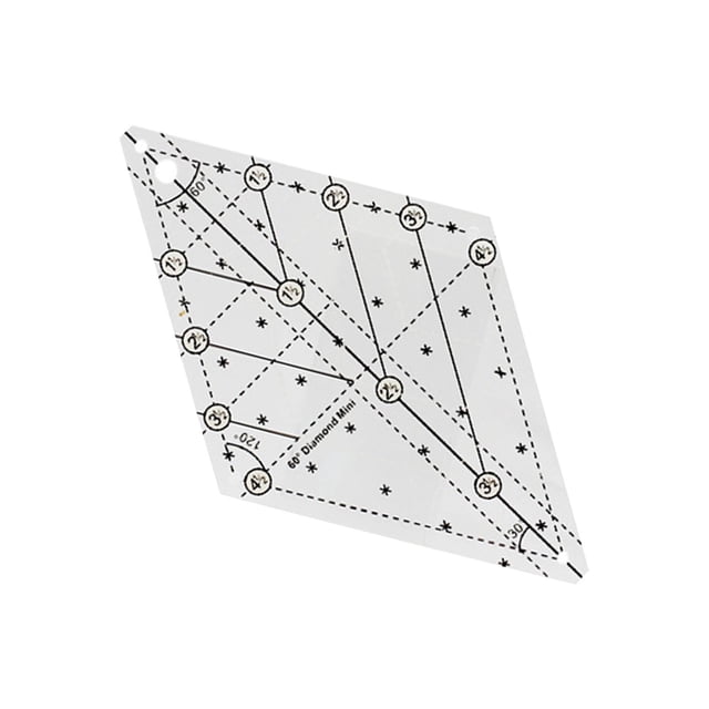 60 Degree Diamond Quilting Template Patchwork Ruler Clear for Sewing Machine Medium