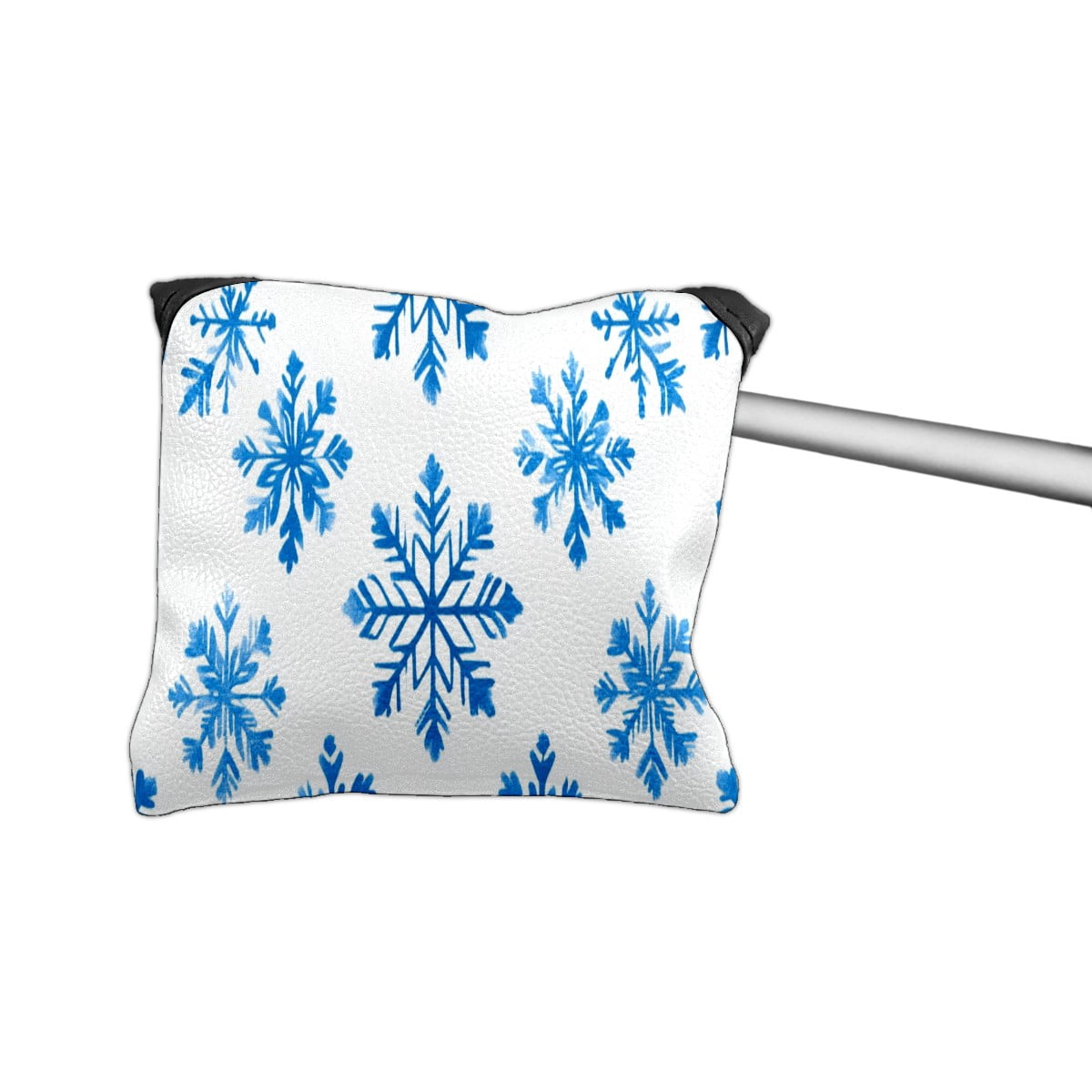 Golf Mallet Putter Cover Premium Leather Golf Putter Head Cover with Magnetic Closure Golf Cover for Men and Women Snowflake