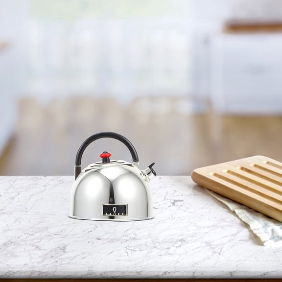 OULII Small Kettle Timer, Plated Silver, Multipurpose, Easy to Operate, Mechanical, 1Pc