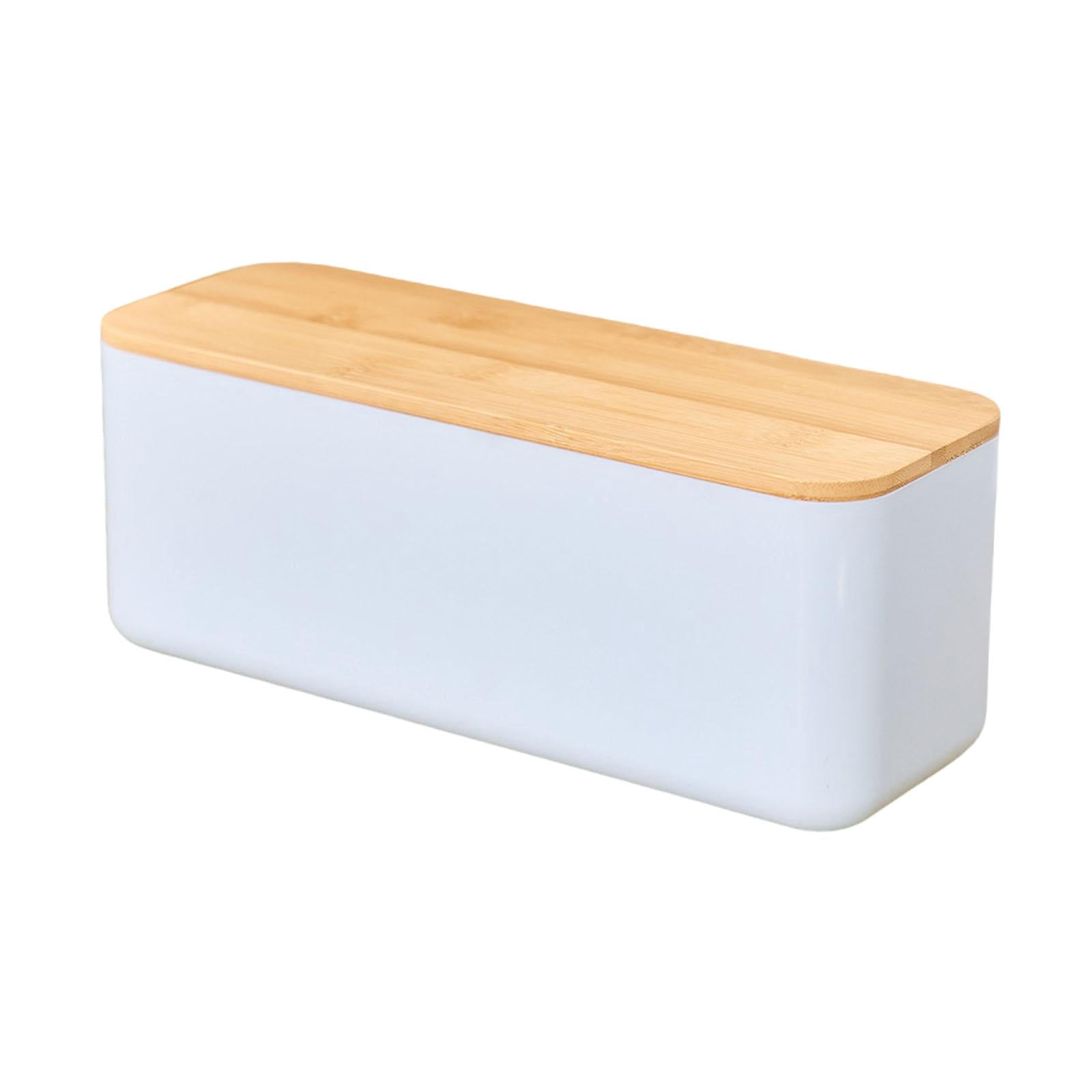 Fiocias Bread Box with Cutting Board Lid Breadbox Minimalist Keeps Fresh Container Bread blue No hole lid