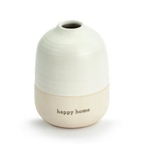 Demdaco Happy Home Smooth Cream 4 x 2.5 Ceramic Stoneware Just Because Vase