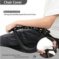 thumbnail image 4 of SCRAWLGOD Sun Moon Stars Black 4 Pieces Set Anti-Slip Computer Chair Cover with Arm Rest Covers Soft Swivel Chair Slipcover Easy to Install Desk Chair Seat Protector, 4 of 7