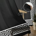 thumbnail image 5 of Black Sheer Curtains 96 Inches Long 2 Panels Set, Window Sheer Curtains for Living Room/Bedroom, Modern Geometric Abstract Art Aesthetics Light Filtering Rod Pocket Curtain 52'' x 96'' x 2, 5 of 7