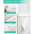 thumbnail image 3 of No Hook Shower Curtain with Snap in Liner, Ombre Abstract Gradient Khaki and White Hotel Shower Curtains for Bathroom, Washable Shower Curtain Liner Set with Mesh Top Window, 72"x84", 3 of 6