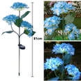 thumbnail image 2 of Solar Garden Lights Outdoor , 2 Pack Hydrangea Artificial Flower Solar Lights, Realistic Solar Landscape Lights, Waterproof In-Ground Lights for Pathway Lawn Patio Backyard Decor (Blue), 2 of 8