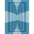 thumbnail image 1 of Ahgly Company Machine Washable Indoor Rectangle Transitional Blue Diamond Blue Area Rugs, 4' x 6', 1 of 7