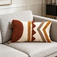thumbnail image 4 of Boho Lumbar Throw Pillow Covers 12x20 Inch, Bohemian Tufted Decorative Pillow Covers with Tassels for Couch Sofa Bedroom Living Room 1 Pack, Coffee, 4 of 7