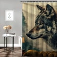 thumbnail image 2 of Orinice Wolf Tapestry Bathroom Decor Set Colorful Luxurious Graphic Print Polyester Fabric Fashion Shower Curtain Set with Hooks 60x72, 2 of 7