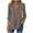 Brown, variant on Women's Polka Pot T-Shirts Trendy V-Neck Shirt Long Sleeve Button Tees Casual Fashion Shirts Classic Fit Pullover Tops (S, Brown)