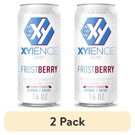 (2 pack) Xyience Frostberry Blast Energy Drink, 16 fl oz can