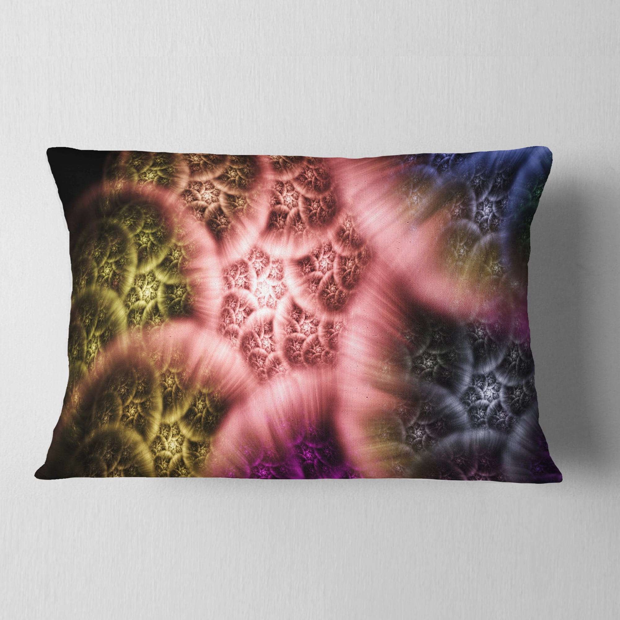 Designart Biblical Sky with Multi Color Clouds - Abstract Throw Pillow - 12x20
