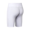 thumbnail image 2 of Women's High Waist Yoga Workout Shorts with One Side Pocket Tummy Control Shorts for Bike Running Athletic, 2 of 6