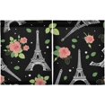 thumbnail image 2 of Coolnut Eiffel Tower Kitchen Curtains 2 Panels, UV Protected Tier Curtains Half Window Curtains for Guest Room Bathroom Sink Laundry Room Basement,24"x 27", 2 of 6