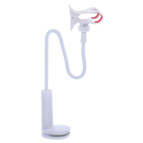 RENACLIPY Adjustable ABS Phone and Tablet Holder with Clip Stand for Smartphones, E-Readers - White Color