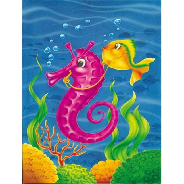 Carolines Treasures APH0471CHF Seahorse Ride Flag Canvas House Size
