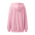 thumbnail image 6 of Xudanell Women Hoodies V Neck Sweatshirts Women Classic Sweatshirt with Hooded Baggy for Outwear Solid Color, 6 of 6