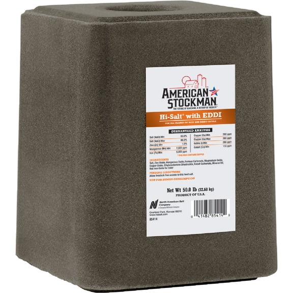 Compass Minerals North American Salt 85414 Hi-Salt With EDDI Block — Residential Use, Standard Application