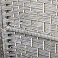 thumbnail image 3 of JERFIT 4-Panel Room Divider Screen, Freestanding Folding Privacy Partition with Handwoven Textured Design for Bedroom, Living Room, Home Office, Gray, 3 of 10