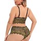 thumbnail image 4 of Gibobby Conjuntos de bragas de encaje Conjunto de lencería de 2 piezas de talla grande para mujer con sujetador de tiras y bragas(Amarillo, XXL), 4 of 5