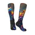 thumbnail image 5 of Lsque Neon Seahorse Underwater Realm Printed Crew Socks Men's Women's LightWeight Thin Casual Calf Socks ,Knee High Socks,Cotton Socks, 5 of 9