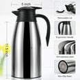thumbnail image 6 of JOGGEIL Thermal Coffee Carafe 70oz, Double Wall Vacuum Coffee Thermos Stainless Steel Coffee Pot, Thermal Pot Flask 24 Hour Heat Retention for Coffee Tea Beverage, Silver, 6 of 10