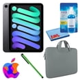 thumbnail image 1 of Paquete Apple iPad Mini 6 (2021, 256 GB, Wi-Fi, gris espacial) (MK7T3LL/A) con funda con cremallera gris oscuro + kit de limpieza de pantalla, 1 of 9
