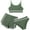Green, variant on Girl's 2 Piece Swimsuit Sport High Waist Teen Kids Bikini Set Bathing Suit Swimwear (Green, 11-12 Years)