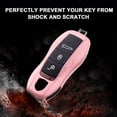thumbnail image 6 of Xotic Tech 3PCS Smart Remote Control Key Shell Protector Holder Cover Case Compatible with Porsche Boxster Cayman 981 Carrera 911 991 918 Spyder Macan Cayenne Panamera-3 Buttons,Pink, 6 of 9