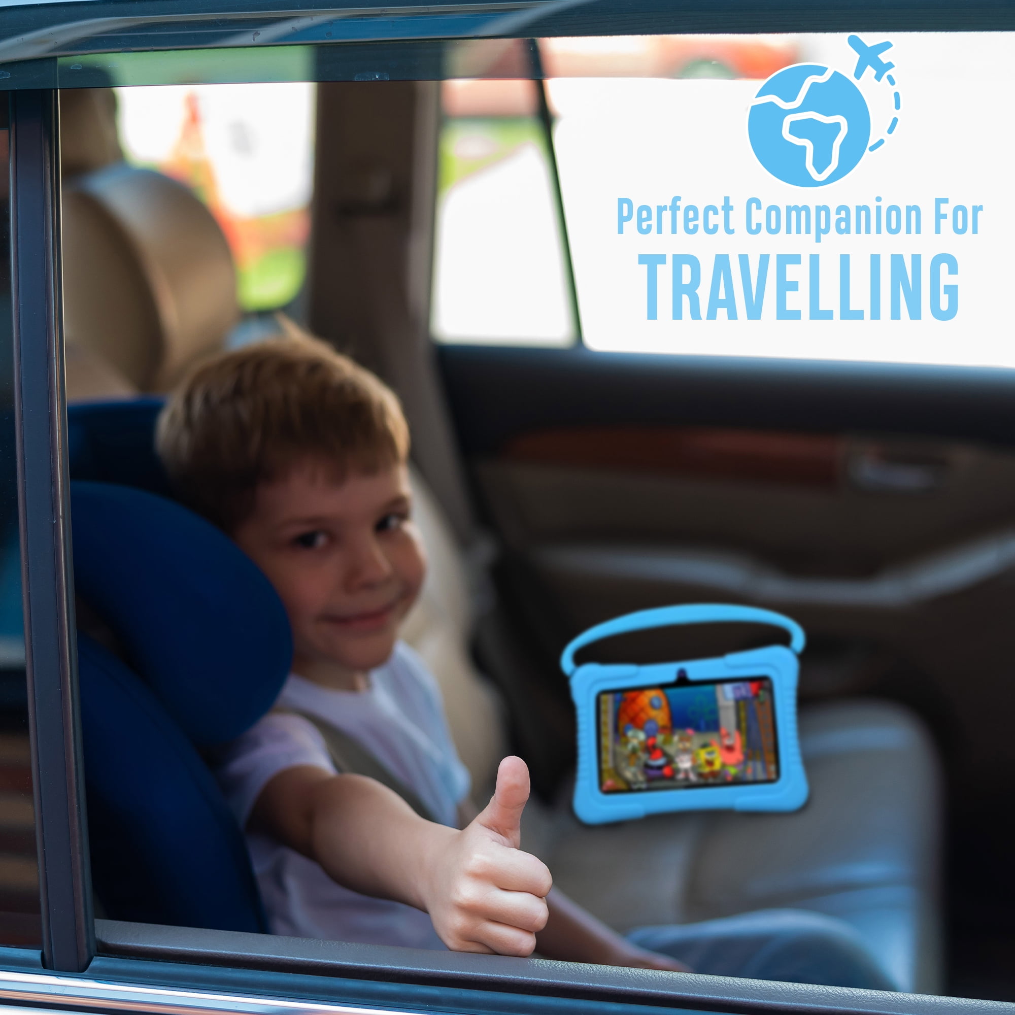 Kids Tablet, 7 inch Android Tablet for Kids 32GB Toddler Tablet with Bluetooth, WiFi, GMS, Parental Control, Dual Camera, Shockproof Case, Educational, Games