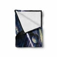 thumbnail image 2 of Galaxy Soft Flannel Fleece Throw Blanket, Moon Theme with Planet Earth and Sunlight in Outer Space Stardust Art Print, Cozy Plush for Indoor and Outdoor Use, 70" x 90", Purple Blue, by Ambesonne, 2 of 6