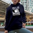 thumbnail image 2 of Just a Girl Who Loves Anime and Sketching - Illustrator or Artist Quote, Navy Blue Hooded Sweatshirt or Hoodie, 2XL, 2 of 5