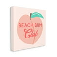 thumbnail image 3 of Stupell Industries Beach Bum Club Pink Peach Illustration Phrase Graphic Art Gallery Wrapped Canvas Print Wall Art, Design by Daphne Polselli, 3 of 5