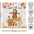 thumbnail image 5 of 72x72 Inch Fall Shower Curtains for Bathroom Happy Fall Y''all Shower Curtains Pumpkin Scarecrow Thanksgiving Bathroom Decor Fabric Shower Curtain Waterproof with 12 Hooks, 5 of 6