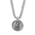 thumbnail image 2 of Extel Large Sterling Silver U.S. Army Medal Pendant with St. Michael on Back for Men with 24" chain, 2 of 6