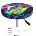 thumbnail image 4 of Disketp Neon Pop Art Pitbull Funda Redonda para Taburete, Funda de Cojín para Silla de Bar Suave y Elástica-14 inch, 4 of 7