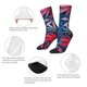 thumbnail image 4 of Balery Red And Blue Leaves Calcetas Largas con Estampado para Hombre y Mujer – Suaves y Transpirables, Talla Única (US 5-11), 4 of 6