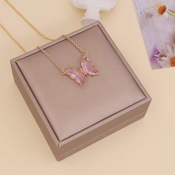 Collar para mujer, joyería para mujer, joyería para mujer, collar multicolor de moda para mujer, colgante de cadena de clavícula de cristal, collar para mujer