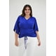 thumbnail image 1 of Blusa Roman Fashion con jareta Tallas Extras Azul rey 42, 1 of 7
