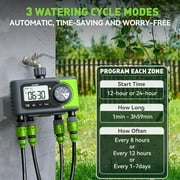 RainPoint Garden Hose Timer, 4 Outlets Water Timer Programmable Sprinkler Timed Watering Controller System Faucet Timer for Lawn Yard, ITV405