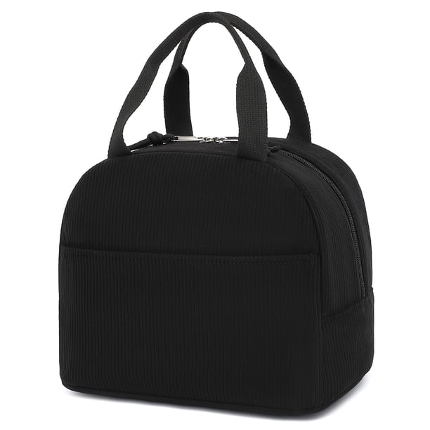 Lonchera Dezcrab de Pana para Mujeres y Niñas Aislada Negra