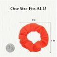 thumbnail image 5 of Motique Accessories Set of 2 Solid Hair Scrunchies for Adult Women and Girls (Neon Orange), 5 of 6
