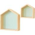thumbnail image 1 of 2Pcs Floating Wall Shelves House Shape Floating Shelves Decorative Display Shelf, 1 of 8