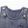 thumbnail image 6 of Boys & Girls Easter Denim Overall Pants Bunny Ear Romper with Pom Pom Tail Color Blue Size 5-6 Years, 6 of 9