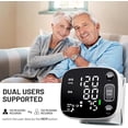 thumbnail image 3 of Tensiómetro digital de muñeca Oklar para uso doméstico, recargable, con brazalete y pantalla LED retroiluminada, transmisión de voz, 240 memorias para 2 usuarios y estuche de transporte., 3 of 5