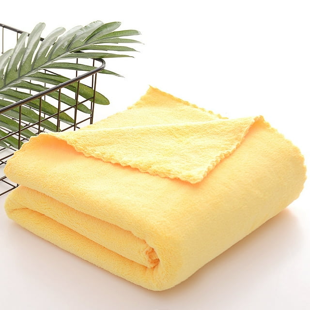 Xiao Hua Toalla de baño de lujo, toalla de algodón ultra suave, toalla muy absorbente, incluye 1 pieza de toalla de baño de 27,5 x 55 pulgadas, color amarillo.