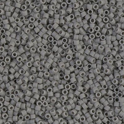 Miyuki Delica Seed Beads DB0761/DB761 11/0 Opaque Gray Matte 7.2 Grams